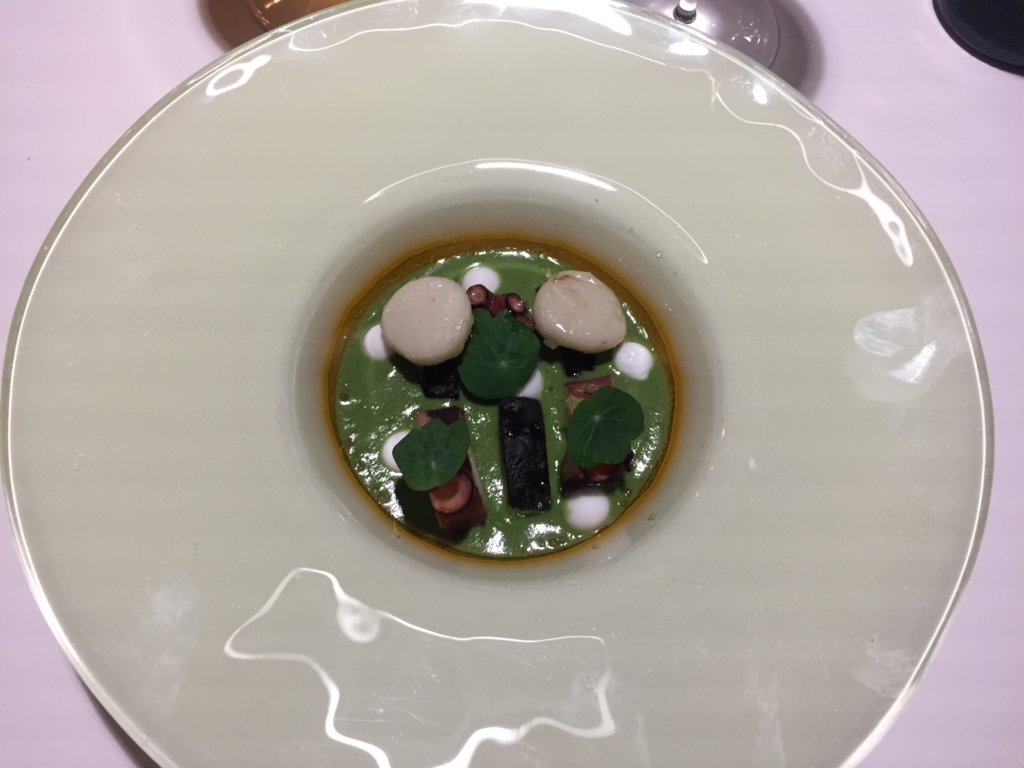 Mole verde con Pulpo y Tuétano